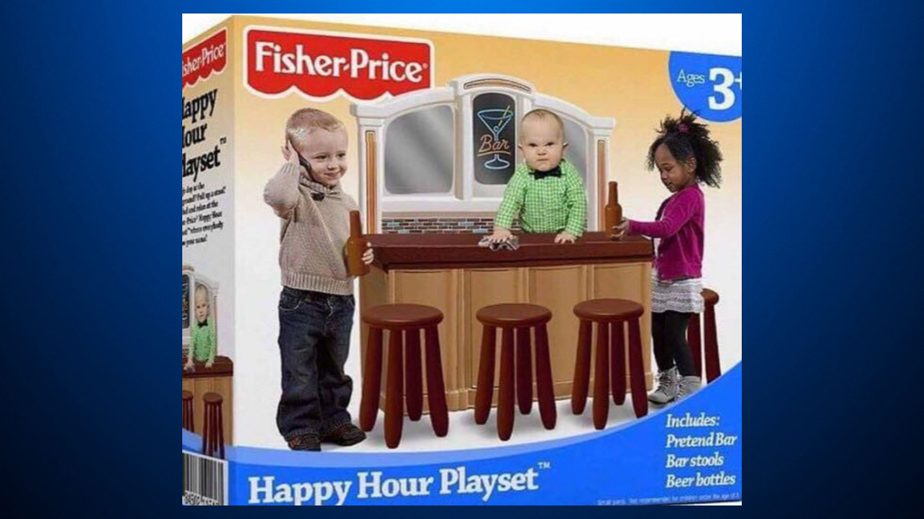 FisherPrice Debunks Fake ‘Happy Hour Playset’ Toy CBS