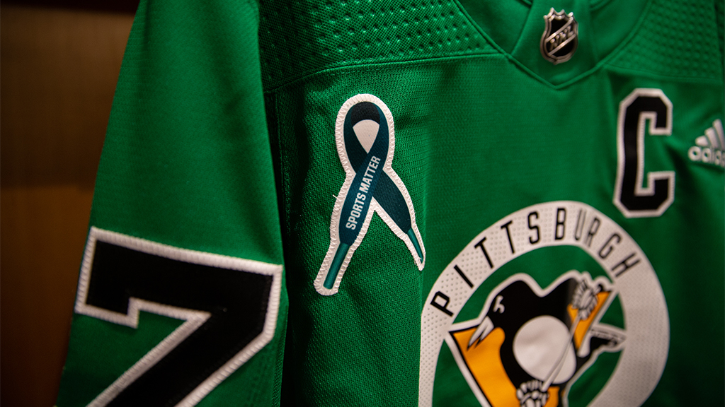 Penguins Wear Green Jerseys To Support 