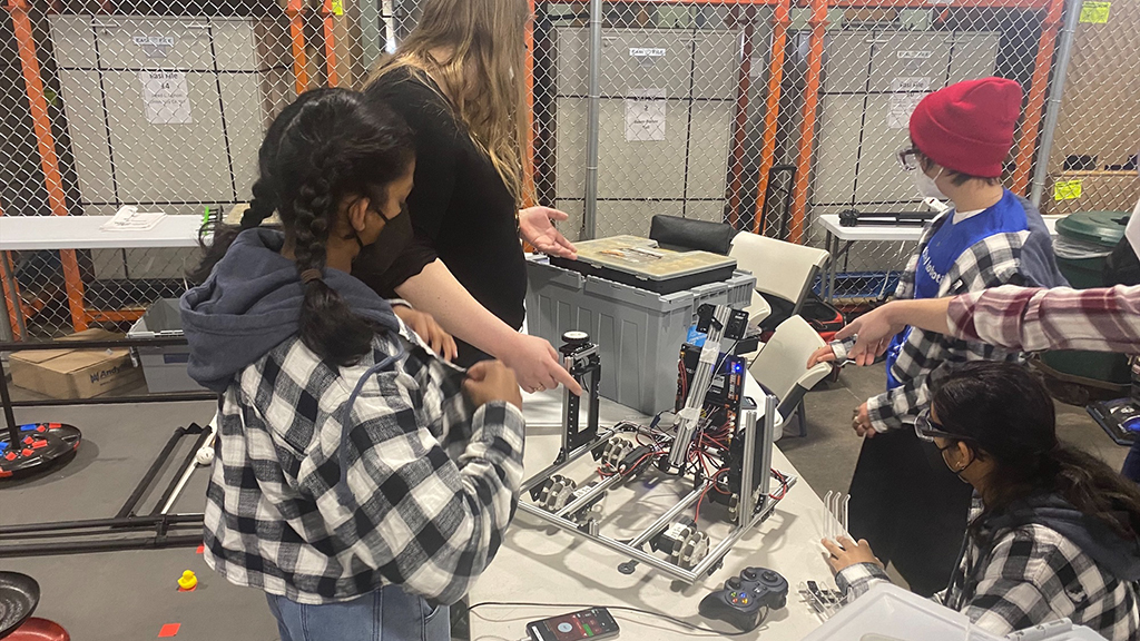 Girls Of Steel Robotics Show Off ‘Buzzband’ A Fitness Device To Help Kids With Autism